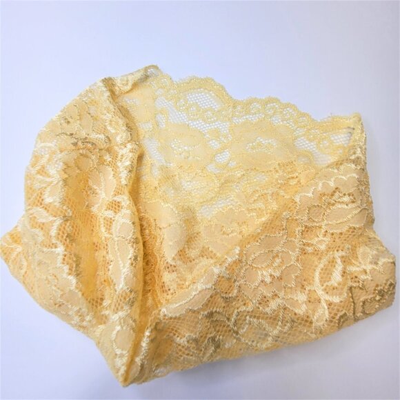 Beige See Through Elastic Lace Bandeau Strapless Lace Tube Top Lace Crop Top - Picture 4 of 7